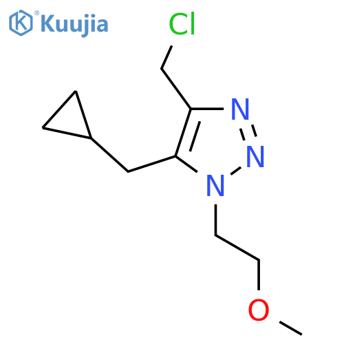 4-(chloromethyl)-5-(cyclopropylmethyl)-1-(2-methoxyethyl)-1H-1,2,3-triazole structure