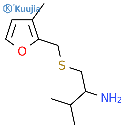 3-methyl-1-{(3-methylfuran-2-yl)methylsulfanyl}butan-2-amine structure