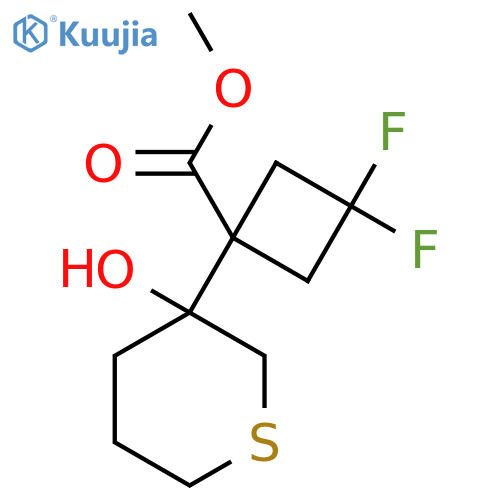 methyl 3,3-difluoro-1-(3-hydroxythian-3-yl)cyclobutane-1-carboxylate structure