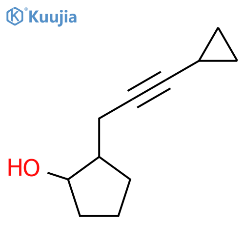 2-(3-cyclopropylprop-2-yn-1-yl)cyclopentan-1-ol structure