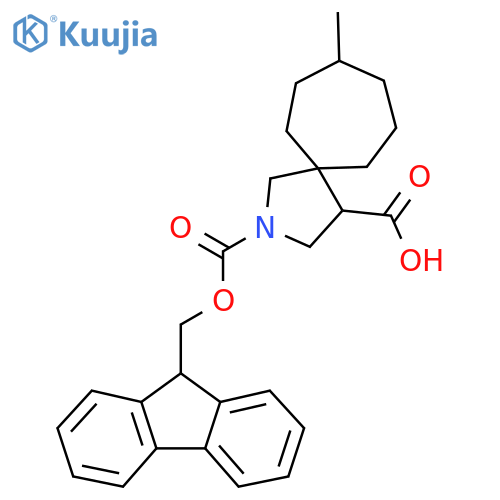 2-{(9H-fluoren-9-yl)methoxycarbonyl}-8-methyl-2-azaspiro4.6undecane-4-carboxylic acid structure
