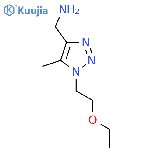 1-(2-ethoxyethyl)-5-methyl-1H-1,2,3-triazol-4-ylmethanamine structure