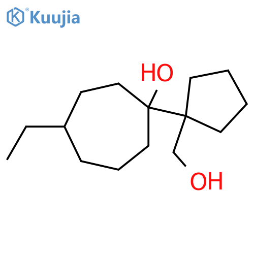 4-ethyl-1-1-(hydroxymethyl)cyclopentylcycloheptan-1-ol structure