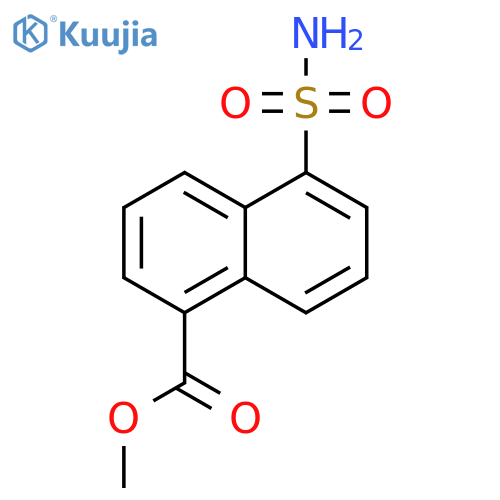 1-Naphthalenecarboxylic acid, 5-(aminosulfonyl)-, methyl ester structure
