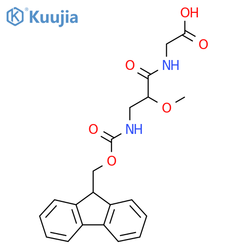 2-3-({(9H-fluoren-9-yl)methoxycarbonyl}amino)-2-methoxypropanamidoacetic acid structure