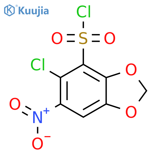 5-chloro-6-nitro-1,3-dioxaindane-4-sulfonyl chloride structure