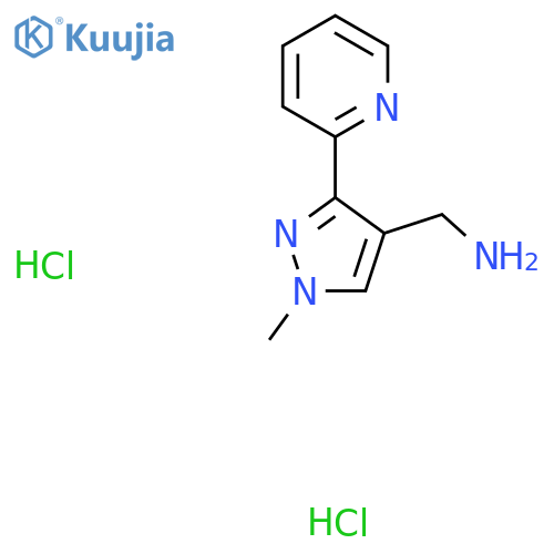 1-methyl-3-(pyridin-2-yl)-1H-pyrazol-4-ylmethanamine dihydrochloride structure