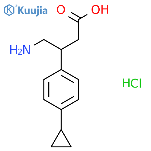 4-amino-3-(4-cyclopropylphenyl)butanoic acid hydrochloride structure