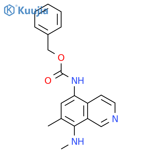 benzyl N-7-methyl-8-(methylamino)isoquinolin-5-ylcarbamate structure