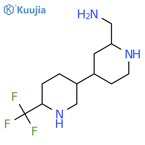 {4-6-(trifluoromethyl)piperidin-3-ylpiperidin-2-yl}methanamine structure