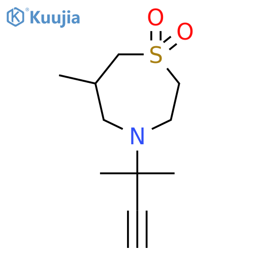 6-methyl-4-(2-methylbut-3-yn-2-yl)-1,4-thiazepane-1,1-dione structure