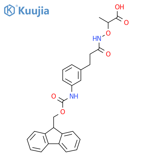 2-({3-3-({(9H-fluoren-9-yl)methoxycarbonyl}amino)phenylpropanamido}oxy)propanoic acid structure