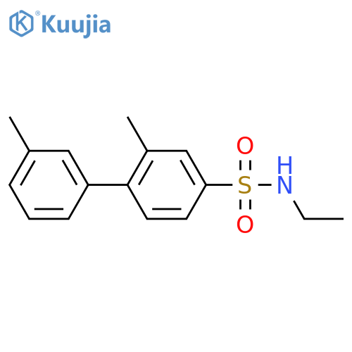 N-ethyl-3-methyl-4-(3-methylphenyl)benzene-1-sulfonamide structure