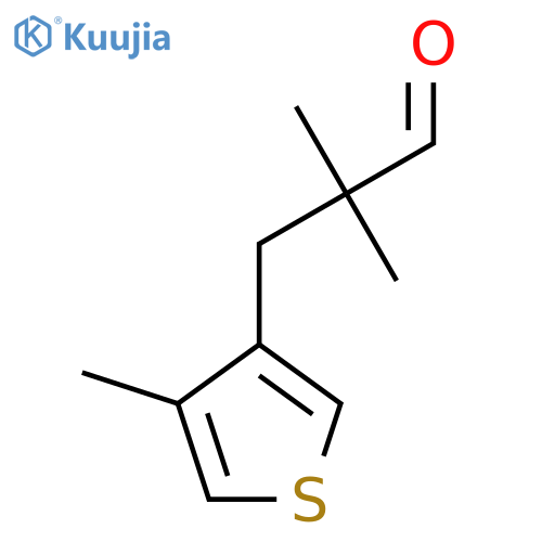 2,2-dimethyl-3-(4-methylthiophen-3-yl)propanal structure