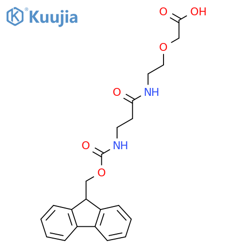 2-{2-3-({(9H-fluoren-9-yl)methoxycarbonyl}amino)propanamidoethoxy}acetic acid structure