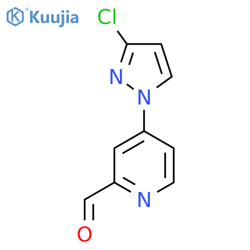 4-(3-chloro-1H-pyrazol-1-yl)pyridine-2-carbaldehyde structure