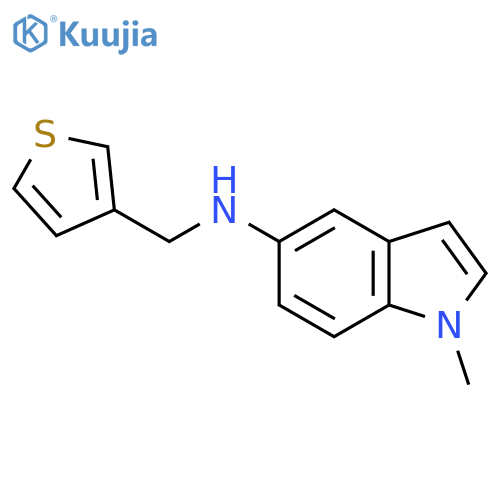 1-methyl-N-(thiophen-3-yl)methyl-1H-indol-5-amine structure