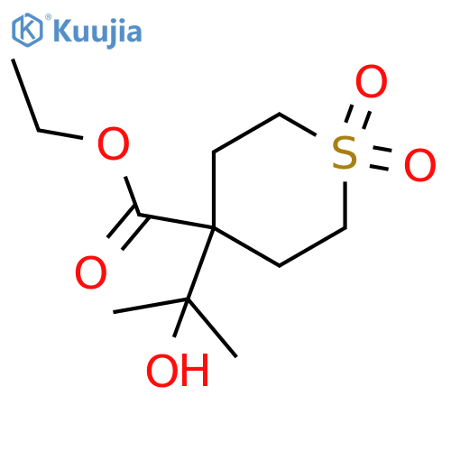 ethyl 4-(2-hydroxypropan-2-yl)-1,1-dioxo-1lambda6-thiane-4-carboxylate structure
