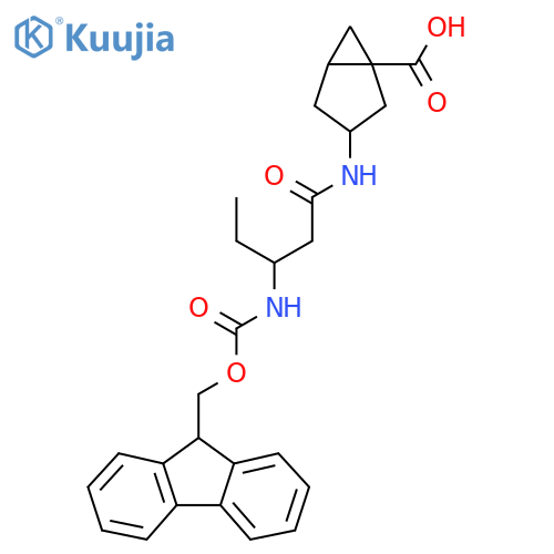 3-3-({(9H-fluoren-9-yl)methoxycarbonyl}amino)pentanamidobicyclo3.1.0hexane-1-carboxylic acid structure