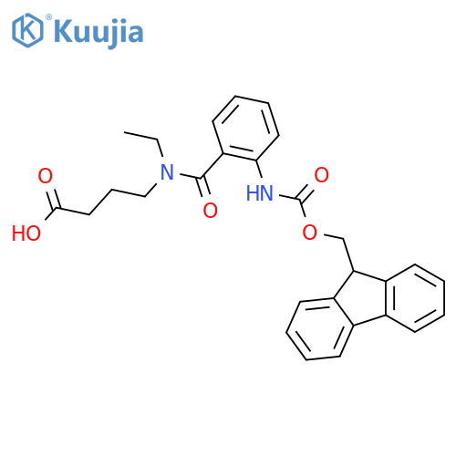 4-{N-ethyl-1-2-({(9H-fluoren-9-yl)methoxycarbonyl}amino)phenylformamido}butanoic acid structure