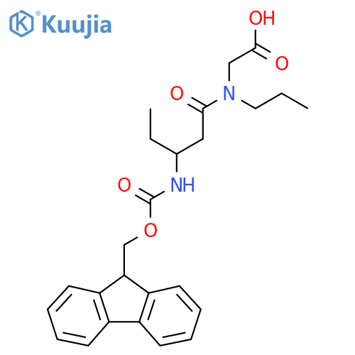 2-3-({(9H-fluoren-9-yl)methoxycarbonyl}amino)-N-propylpentanamidoacetic acid structure