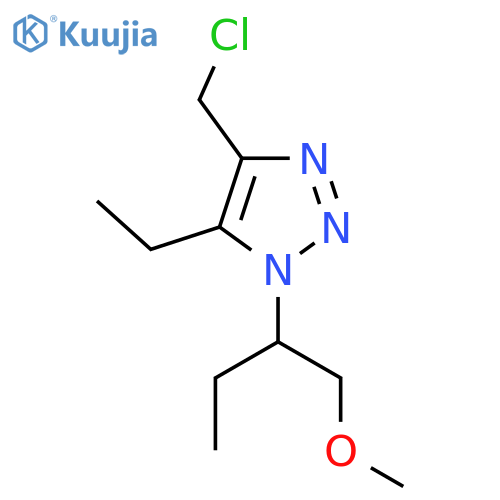 4-(chloromethyl)-5-ethyl-1-(1-methoxybutan-2-yl)-1H-1,2,3-triazole structure
