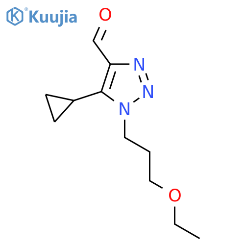 5-cyclopropyl-1-(3-ethoxypropyl)-1H-1,2,3-triazole-4-carbaldehyde structure
