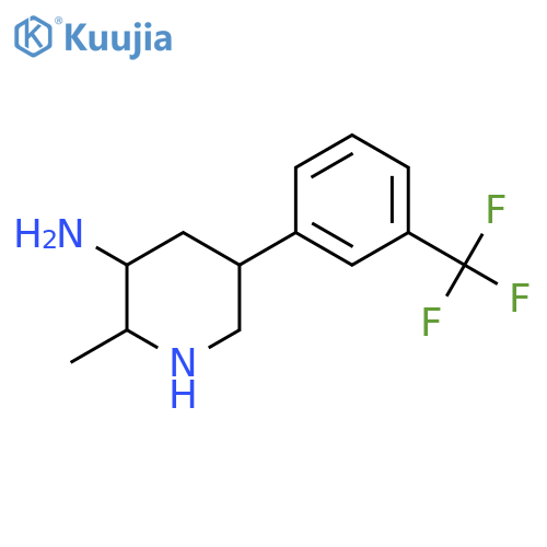 2-methyl-5-3-(trifluoromethyl)phenylpiperidin-3-amine structure