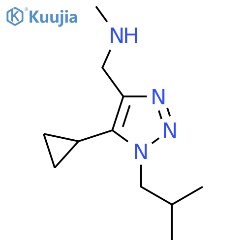 {5-cyclopropyl-1-(2-methylpropyl)-1H-1,2,3-triazol-4-ylmethyl}(methyl)amine structure