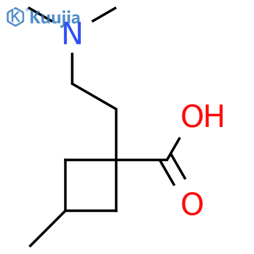 1-2-(dimethylamino)ethyl-3-methylcyclobutane-1-carboxylic acid structure
