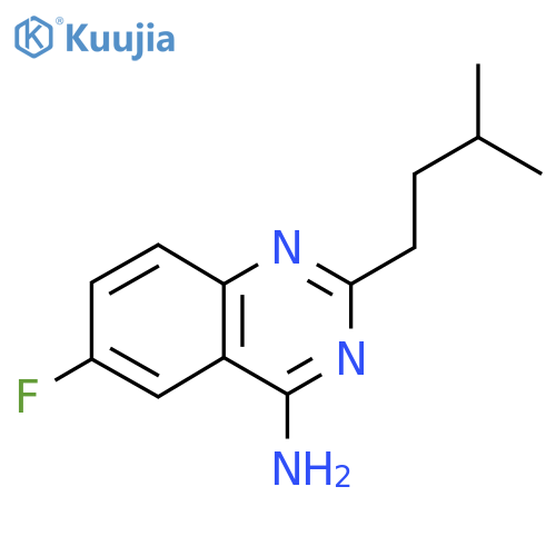 6-fluoro-2-(3-methylbutyl)quinazolin-4-amine structure