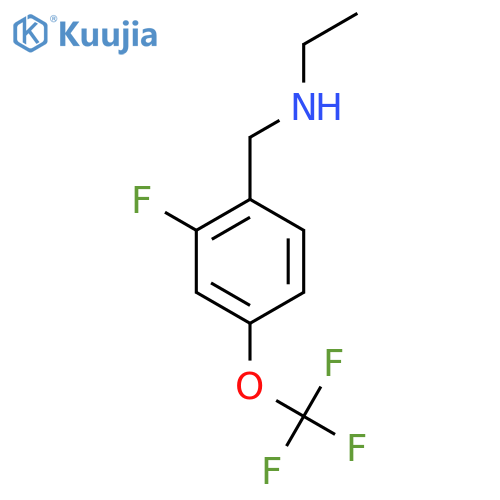ethyl({2-fluoro-4-(trifluoromethoxy)phenylmethyl})amine structure