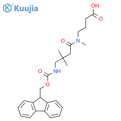 4-4-({(9H-fluoren-9-yl)methoxycarbonyl}amino)-N,3,3-trimethylbutanamidobutanoic acid structure