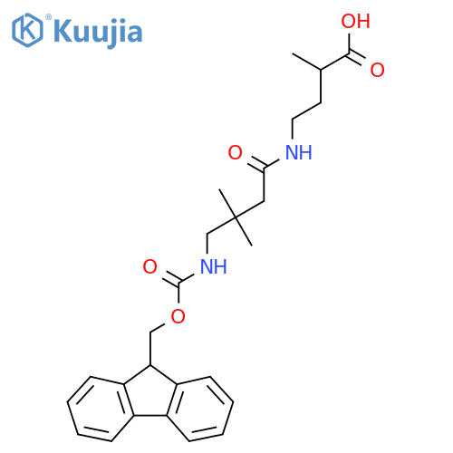4-4-({(9H-fluoren-9-yl)methoxycarbonyl}amino)-3,3-dimethylbutanamido-2-methylbutanoic acid structure