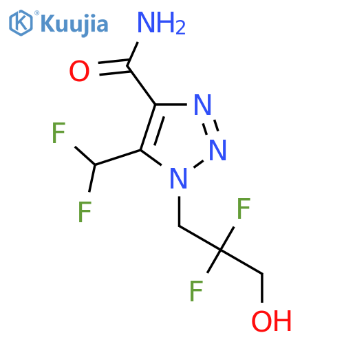 1-(2,2-difluoro-3-hydroxypropyl)-5-(difluoromethyl)-1H-1,2,3-triazole-4-carboxamide structure