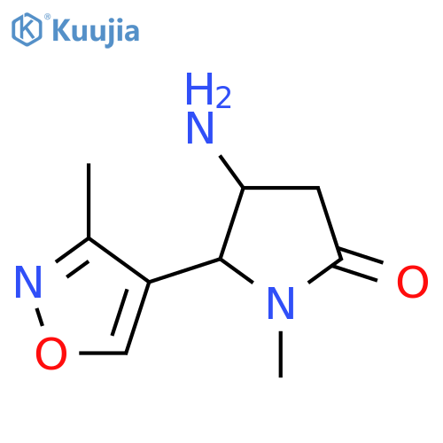 4-Amino-1-methyl-5-(3-methyl-1,2-oxazol-4-yl)pyrrolidin-2-one structure