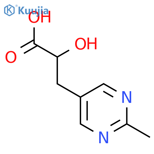 2-hydroxy-3-(2-methylpyrimidin-5-yl)propanoic acid structure
