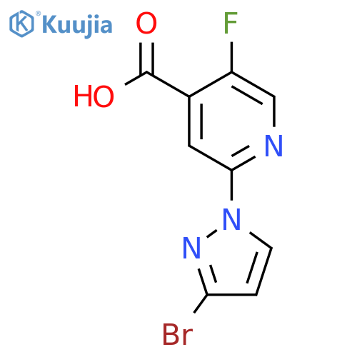2-(3-bromo-1H-pyrazol-1-yl)-5-fluoropyridine-4-carboxylic acid structure