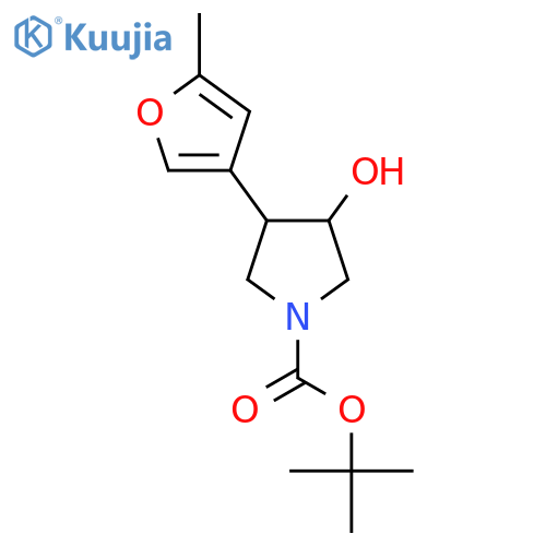 Tert-butyl 3-hydroxy-4-(5-methylfuran-3-yl)pyrrolidine-1-carboxylate structure