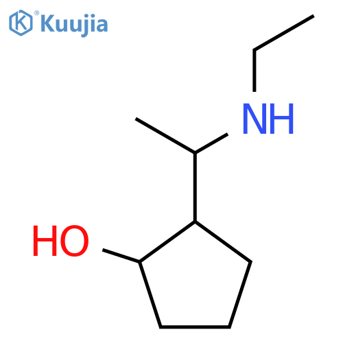 2-1-(ethylamino)ethylcyclopentan-1-ol structure