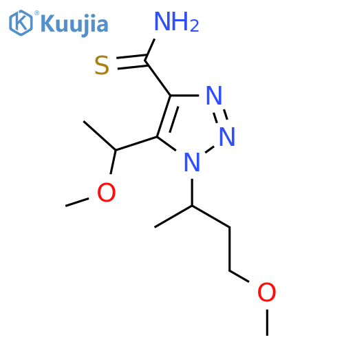 1-(4-methoxybutan-2-yl)-5-(1-methoxyethyl)-1H-1,2,3-triazole-4-carbothioamide structure