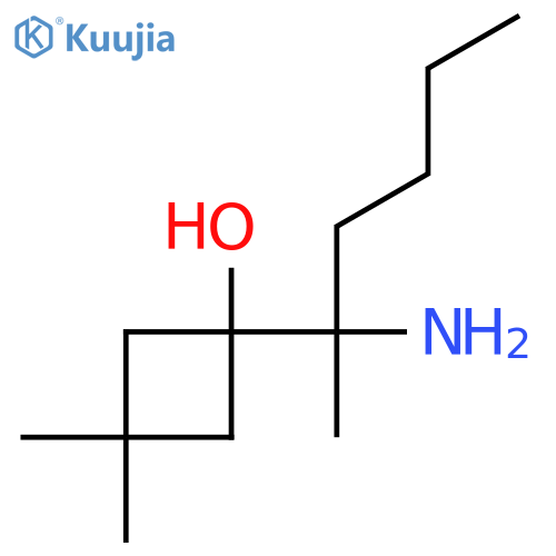 1-(2-aminohexan-2-yl)-3,3-dimethylcyclobutan-1-ol structure