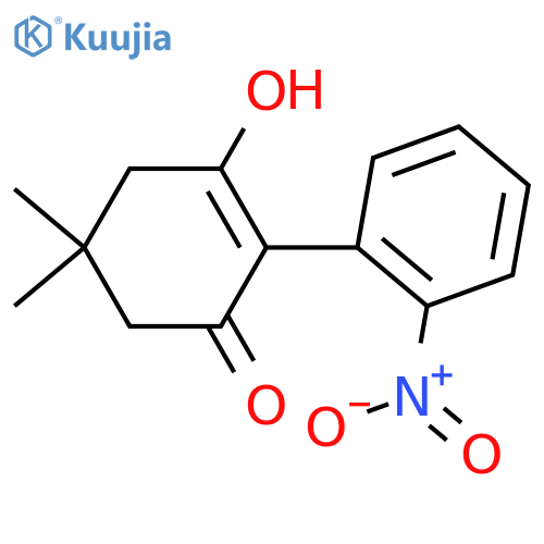 2-Cyclohexen-1-one,3-hydroxy-5,5-dimethyl-2-(2-nitrophenyl)- structure