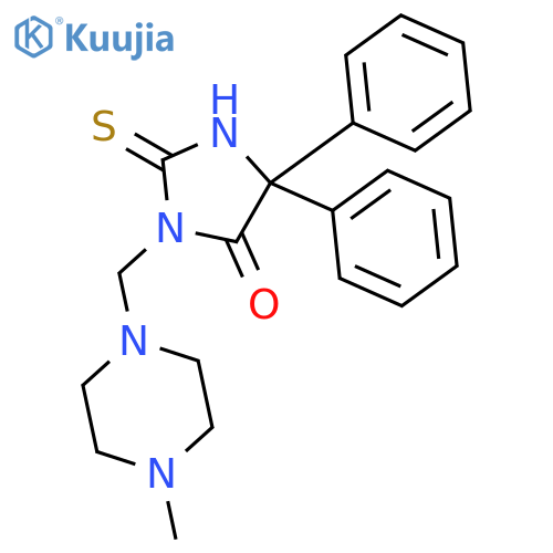 4-Imidazolidinone,3-[(4-methyl-1-piperazinyl)methyl]-5,5-diphenyl-2-thioxo- structure