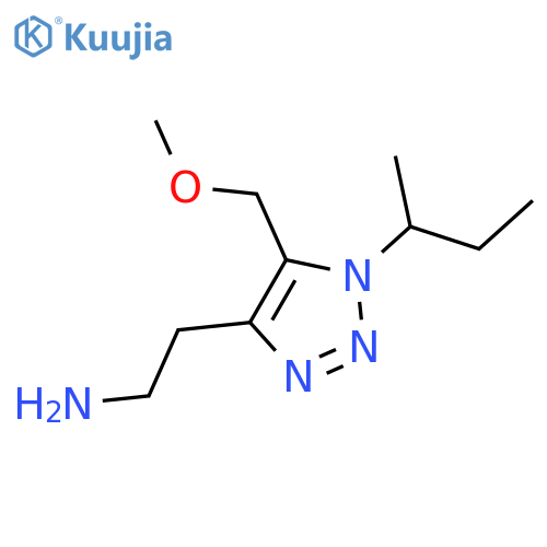 2-1-(butan-2-yl)-5-(methoxymethyl)-1H-1,2,3-triazol-4-ylethan-1-amine structure