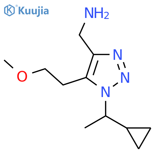 1-(1-cyclopropylethyl)-5-(2-methoxyethyl)-1H-1,2,3-triazol-4-ylmethanamine structure