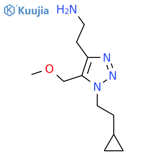 2-1-(2-cyclopropylethyl)-5-(methoxymethyl)-1H-1,2,3-triazol-4-ylethan-1-amine structure