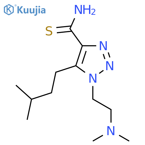 1-2-(dimethylamino)ethyl-5-(3-methylbutyl)-1H-1,2,3-triazole-4-carbothioamide structure