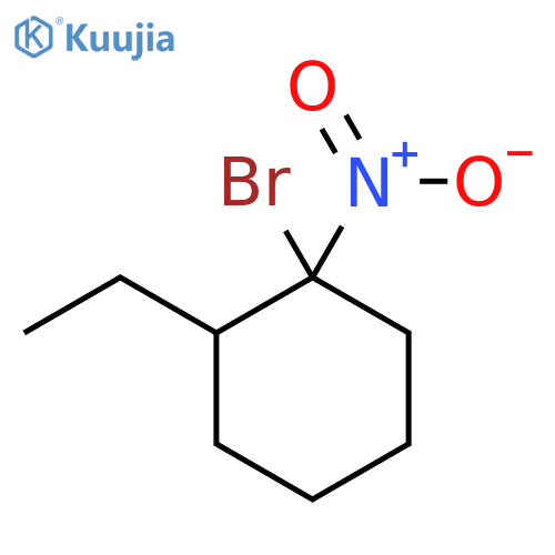 1-bromo-2-ethyl-1-nitrocyclohexane structure