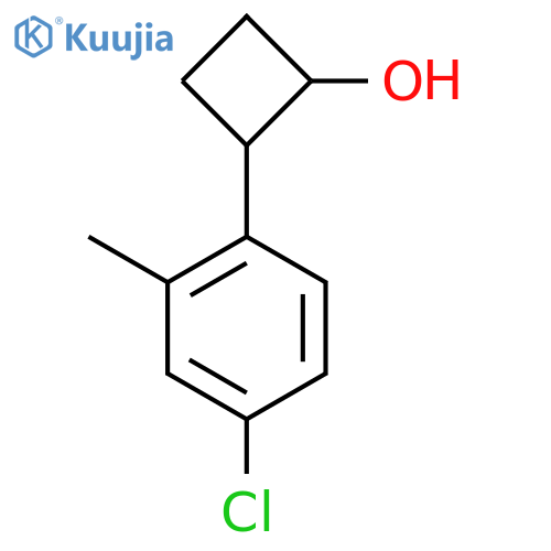 2-(4-chloro-2-methylphenyl)cyclobutan-1-ol structure
